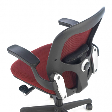 chaise ergonomique rouge chaise de bureau maille accoudoirs mobiles soutien lombaire 7