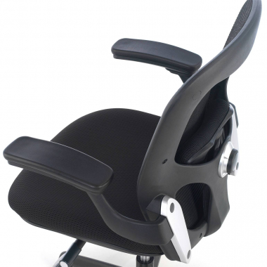 chaise ergonomique noir chaise de bureau maille accoudoirs mobiles soutien lombaire 5