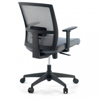 chaise ergonomique gris structure noire maille accoudoirs reglables 1d soutien lombaire 8