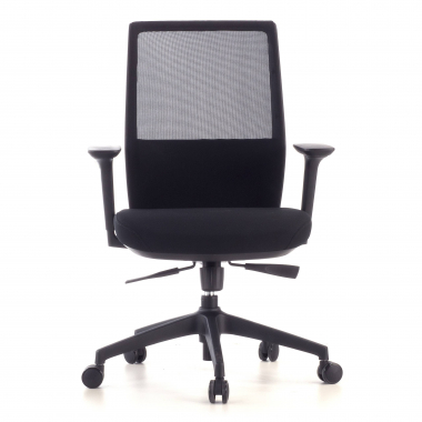 chaise de bureau noir rouge structure grise maille accoudoirs reglables 3d 4
