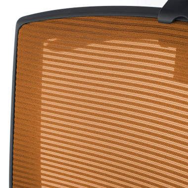 chaise ergonomique orange structure noire appui tete maille accoudoirs reglables 1d soutien lombaire appui tete 6