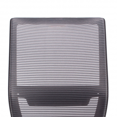 chaise pivotante gris sans appui tete maille accoudoirs mobiles soutien lombaire 5