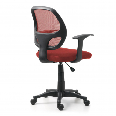 chaise de bureau pas cher rouge one maille accoudoirs fixes 7