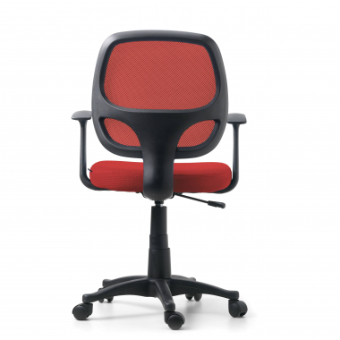 chaise de bureau pas cher rouge one maille accoudoirs fixes 6