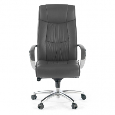 fauteuil de bureau gris dos haut cuir naturel cuir authentique accoudoirs rembourres 3