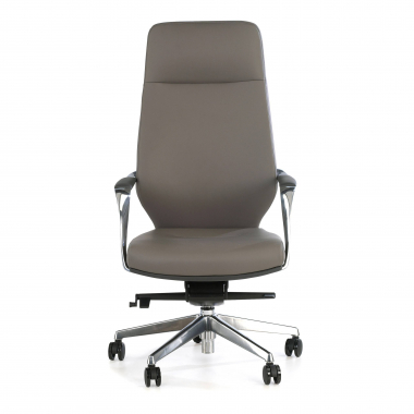 fauteuil de bureau gris dossier haut bicolore simil cuir accoudoirs rembourres 3