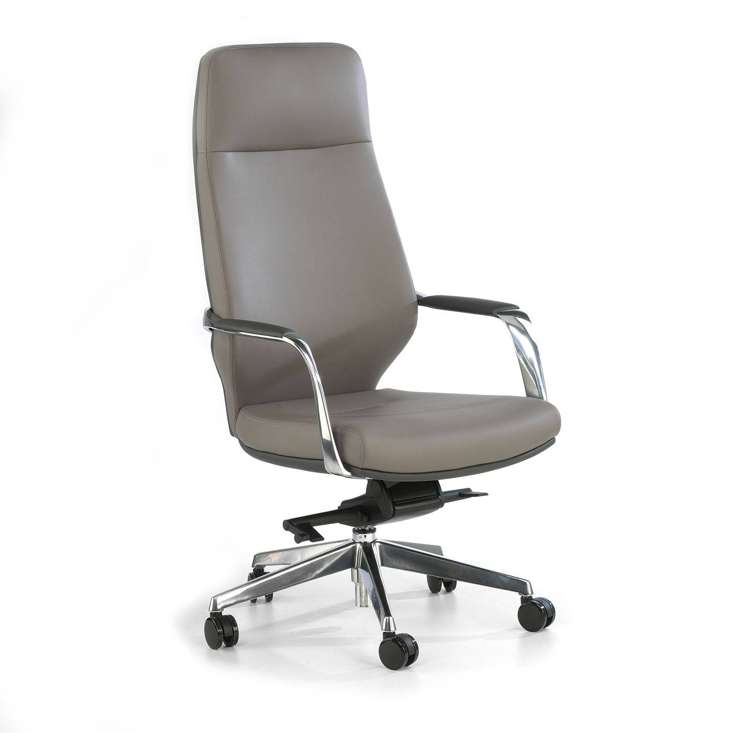 Fauteuil de Bureau Rabat, mécanisme relax, aluminium, dossier haut