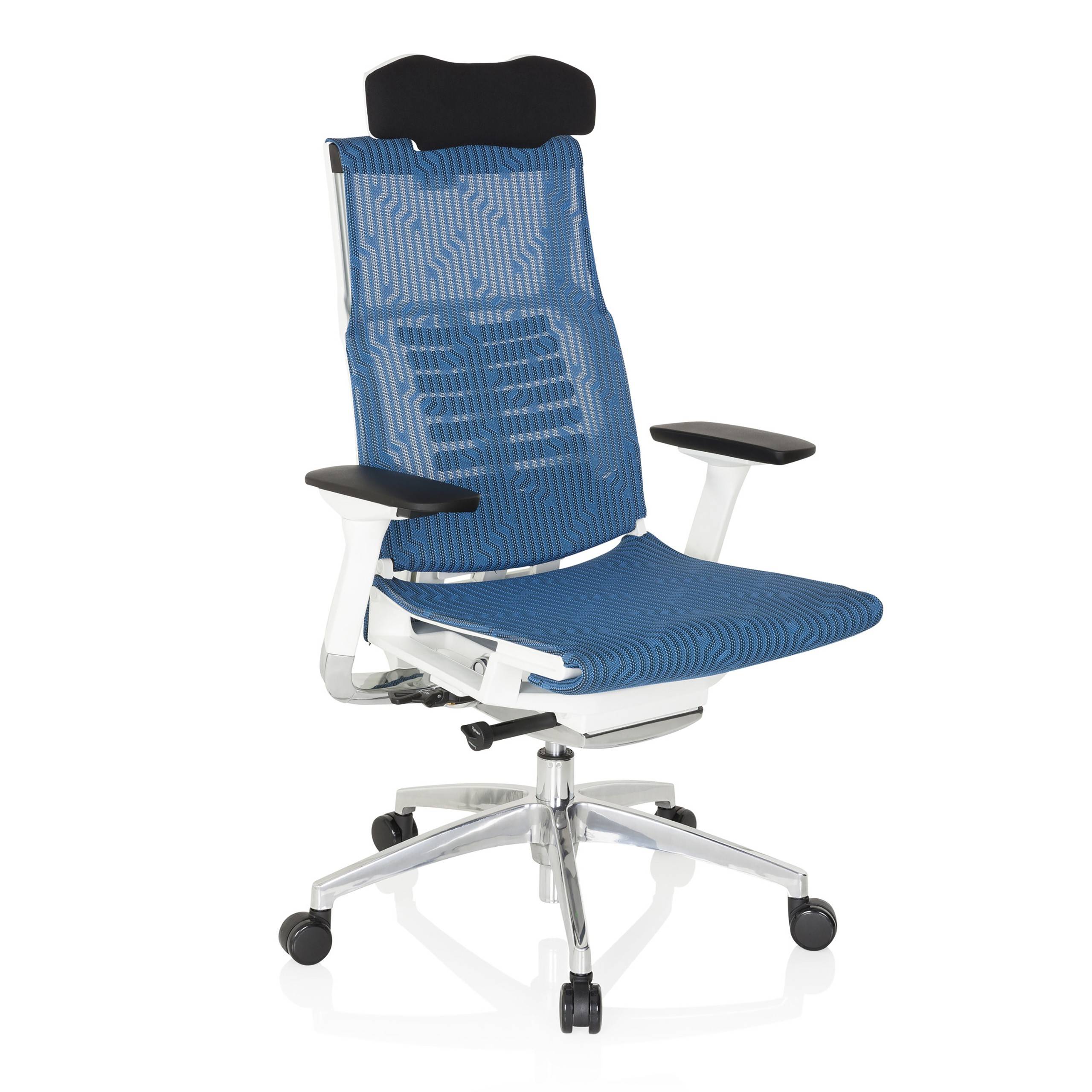 Chaise ergonomique Dynamic white, mécanisme synchronisé plus
