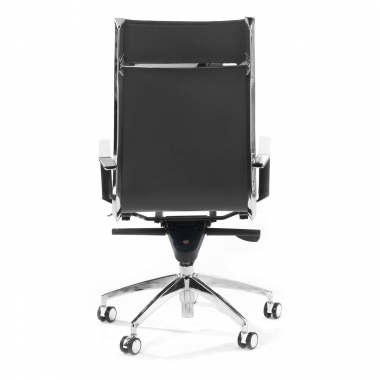 chaise de bureau gris structure chromee similicuir simil cuir accoudoirs fixes 7