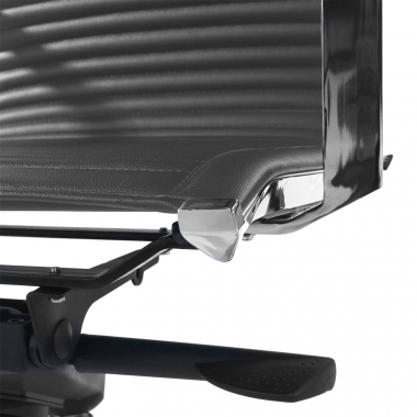 chaise de bureau gris structure chromee similicuir simil cuir accoudoirs fixes 8