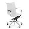Fauteuil bureau design Brenton, cadre en acier, dossier bas