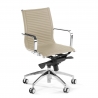 Fauteuil bureau design Brenton, cadre en acier, dossier bas