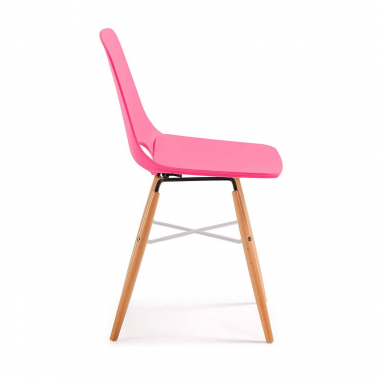 chaise de bureau enfant rouge joy plastique sans accoudoirs 3