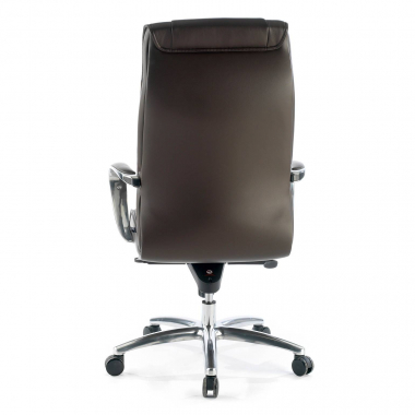 fauteuil de bureau marron dosseret haut similicuir simil cuir accoudoirs rembourres 7