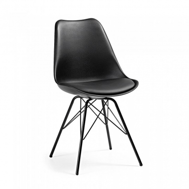 chaise de conference noir chaise pietement metallique plastique sans accoudoirs 1