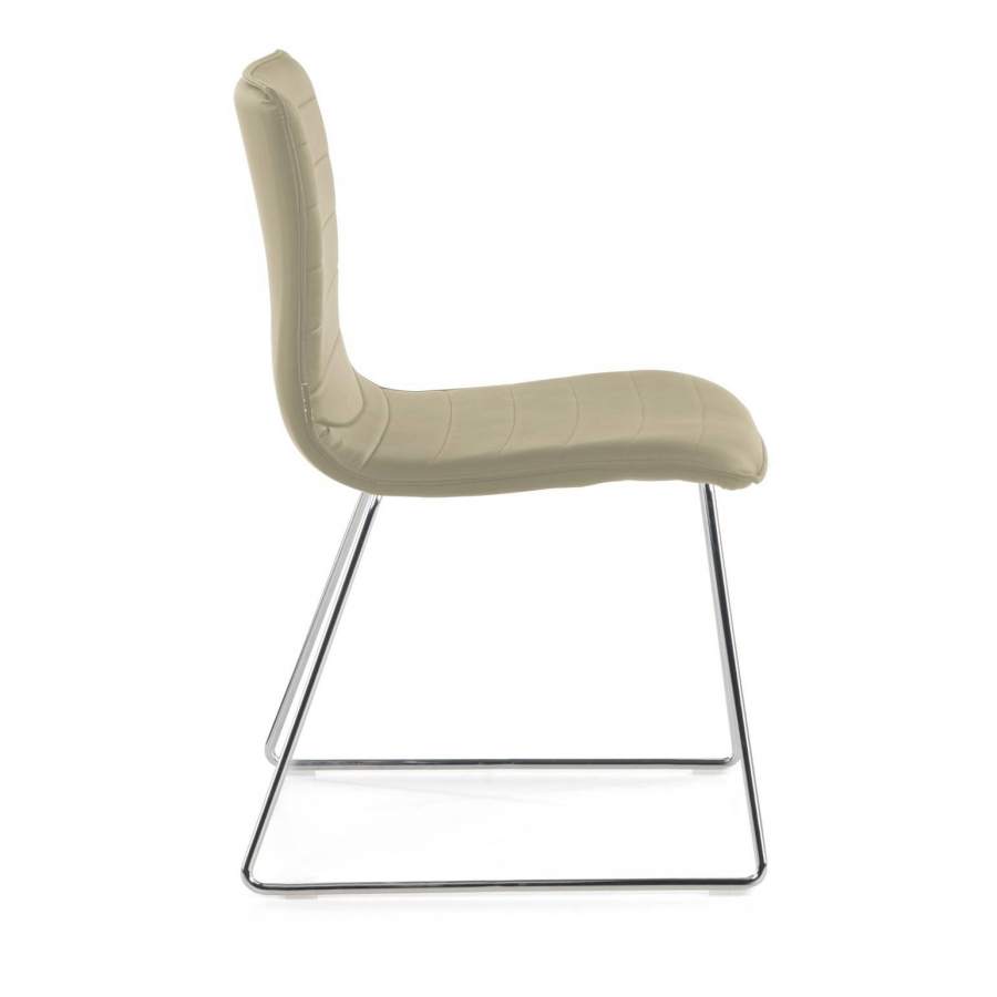 Chaise Salle Attente Alisa, cantilever, Patin, Cuir
