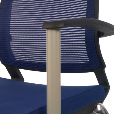 chaise visiteur bleu adam maille accoudoirs fixes 5