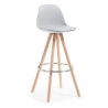 Tabouret haut Norway avec pieds en bois, design scandinave