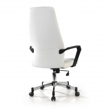 fauteuil de bureau blanc victory simil cuir accoudoirs fixes 6