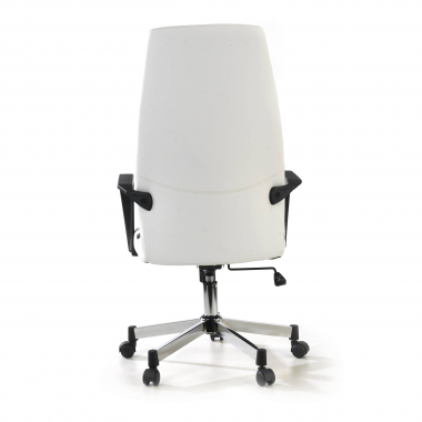 fauteuil de bureau blanc victory simil cuir accoudoirs fixes 7