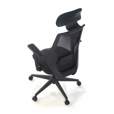 chaise de bureau noir belinda maille accoudoirs reglables 1d soutien lombaire appui tete 6