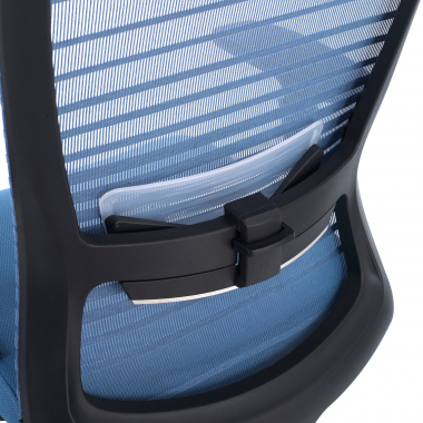 chaise de bureau bleu tesla maille accoudoirs reglables 3d soutien lombaire appui tete 6
