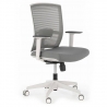 Chaise de bureau ergonomique Akira white, mécanisme synchronisé