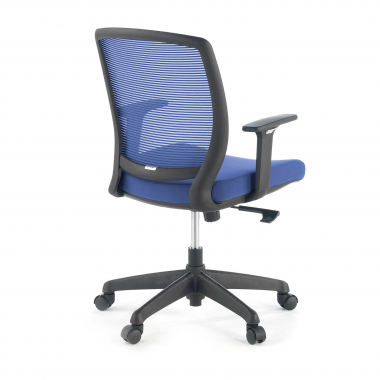 chaise pivotante bleu chaise structure noire maille accoudoirs reglables 1d 4