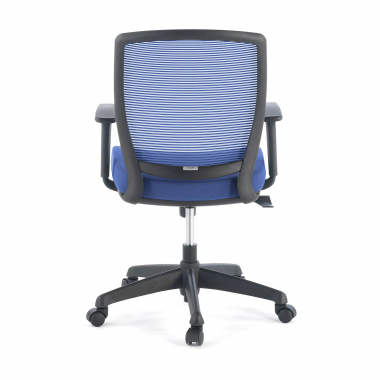 chaise pivotante bleu chaise structure noire maille accoudoirs reglables 1d 7