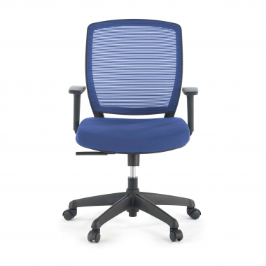 chaise pivotante bleu chaise structure noire maille accoudoirs reglables 1d 3