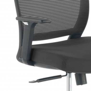 chaise pivotante noir chaise structure noire maille accoudoirs reglables 1d 5