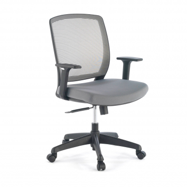 chaise pivotante gris chaise structure noire maille accoudoirs reglables 1d 1