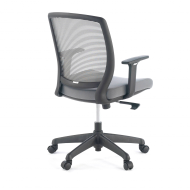 chaise pivotante gris chaise structure noire maille accoudoirs reglables 1d 6