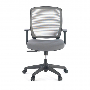 chaise pivotante gris chaise structure noire maille accoudoirs reglables 1d 3