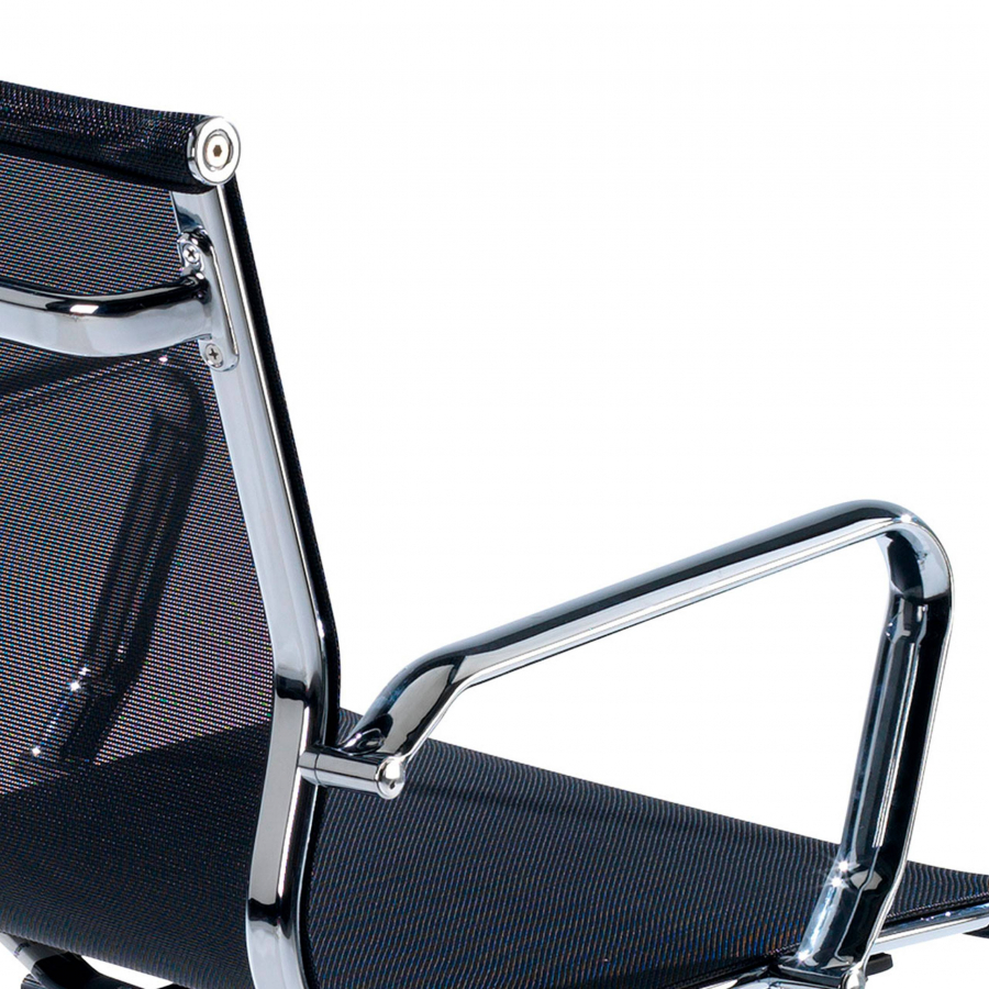 Chaise bureau design Stilo, Structure chromée, dossier maille bas