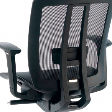 chaise teletravail noir sans appui tete rouge maille accoudoirs reglables 4d soutien lombaire 6