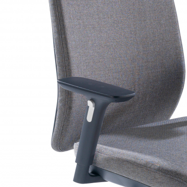 chaise de bureau gris tissu tapisse tissu accoudoirs reglables 3d 5