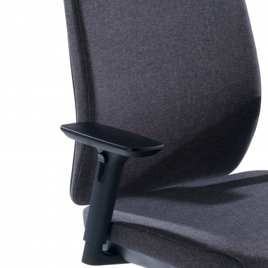 chaise de bureau noir tissu tapisse tissu accoudoirs reglables 3d 5