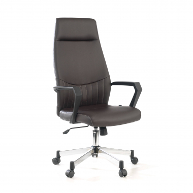 fauteuil de bureau marron victory simil cuir accoudoirs fixes 1