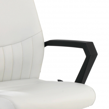 fauteuil de bureau blanc victory simil cuir accoudoirs fixes 5