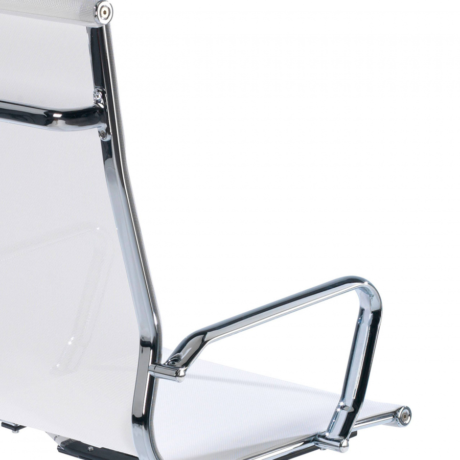 Chaise bureau design Stilo, Structure chromée, dossier maille haut