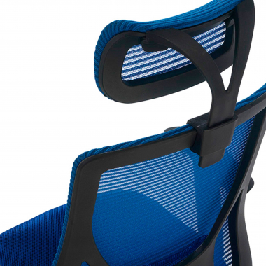 chaise de bureau bleu lake maille accoudoirs reglables 1d soutien lombaire appui tete 5