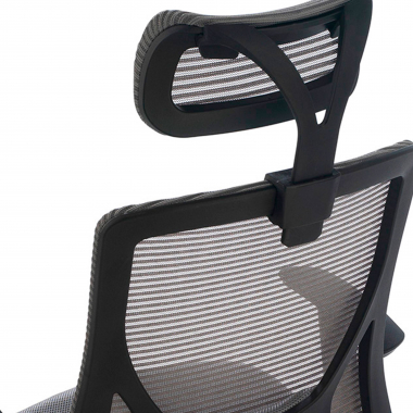 chaise de bureau gris lake maille accoudoirs reglables 1d soutien lombaire appui tete 5