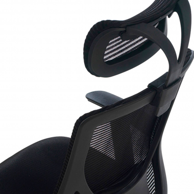 chaise de bureau noir lake maille accoudoirs reglables 1d soutien lombaire appui tete 5