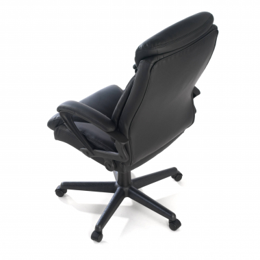 fauteuil de bureau noir denis simil cuir accoudoirs rembourres 8