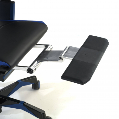 chaise gaming bleu genidia cuir authentique accoudoirs reglables 5d soutien lombaire repose pieds extensible 7