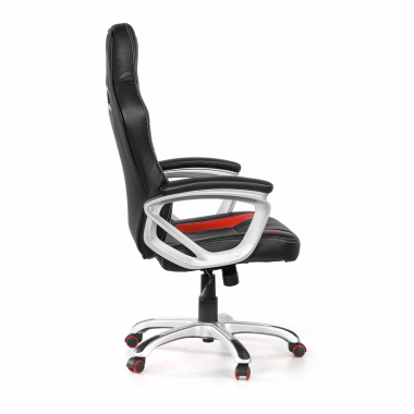 chaise gaming rouge dakar simil cuir accoudoirs fixes 4