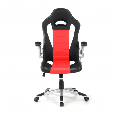 chaise gaming rouge lotus simil cuir accoudoirs rabattables 3