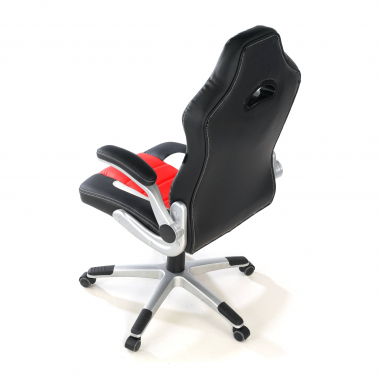 chaise gaming rouge lotus simil cuir accoudoirs rabattables 7