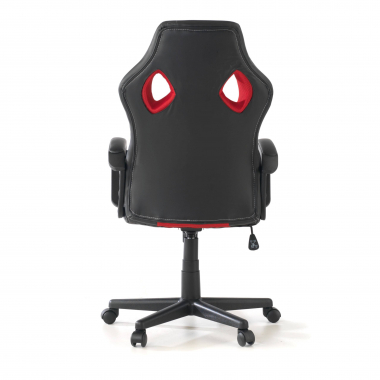 chaise gaming rouge montmelo simil cuir accoudoirs fixes 4